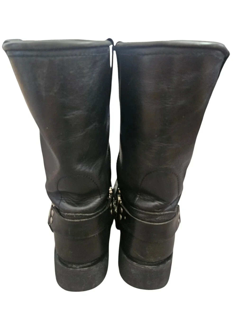 Black Talon Mens Size 10 D Vintage Leather Harness Biker Motorcycle Boots 6201